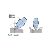 45° TYPE S Tilt Type  Mono-block Holder C5/6/8 - Big-tools Industrial Supply Tools for Metal Cutting
